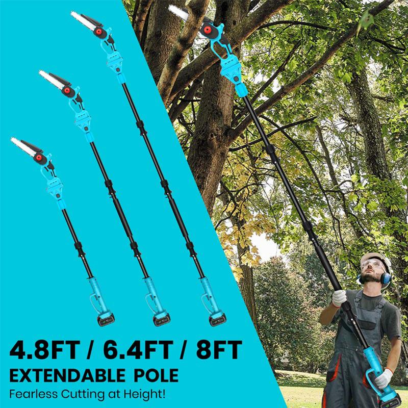 2 in 1 Cordless 8 inch Chainsaw with Pole Saw