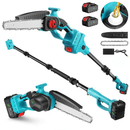 2 in 1 Cordless 8 inch Chainsaw with Pole Saw