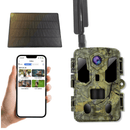 4G Cellular Trail Camera with Solar Panel, 4K Ultra HD