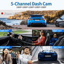 5 Channel 360° Dash Camera with WiFi
