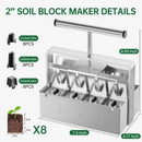 Cell Soil Block Maker with 3 Kinds Seed Pins