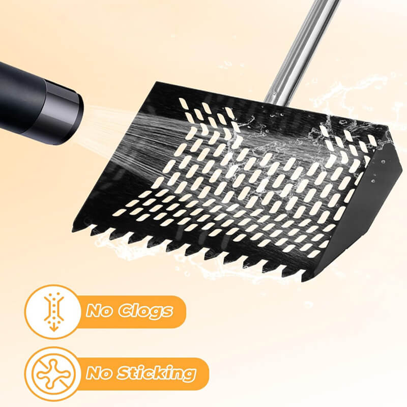 3 in 1 Metal Poop Scooper & Rake & Screen, For Chickens, Dogs, Horses, and Cats