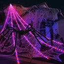 Halloween Spider Web Light Set with 2 Mini Spider String Lights