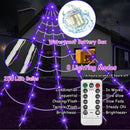 Halloween Spider Web Light Set with 2 Mini Spider String Lights
