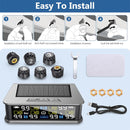 Solar Tire Pressure Monitor System with 6 Sensors