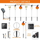 6 PCS Halloween Solar Ground Lights Outdoor LED Decor