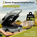 2 Burner Foldable Camping Stove
