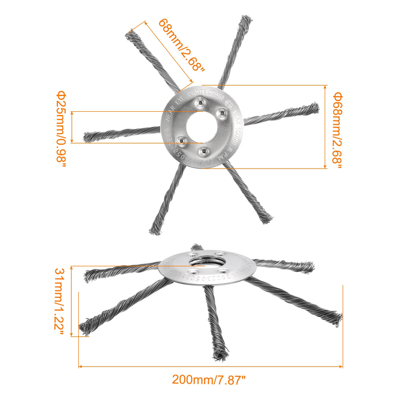 8 inches Steel Wire Trimmer Head for 4 in 1 Cordless Weed Eater Pro