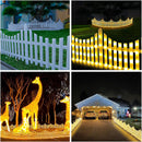 8 Pack Solar Garden Fence Light