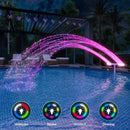 Solar Pool Fountain with Lights