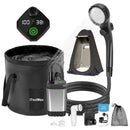 Camping Shower Kit with 5 Gallons Foldable Bucket