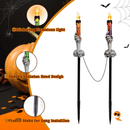Solar-Power Skull Candle Light Halloween Pathway Decor