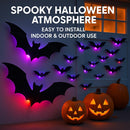 104PCS Halloween 3D Lighted Bats / Spider / Ghost Wall Decors